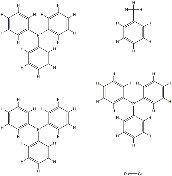 氯代氢三(三苯基膦)钌(II)甲苯加合物 结构式