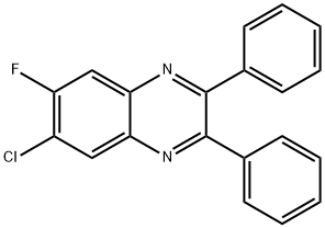 6-chloro-7-fluoro-2,3-diphenylquinoxaline 结构式