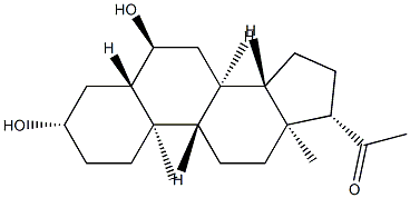5α-Pregnane-3β,6α-diol-20-one 结构式