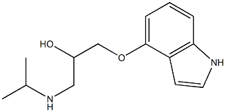 (±)-1-(1H-INDOL-4-YLOXY)-3-(ISOPROPYLAMINO)PROPAN-2-OL 结构式