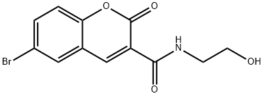 6-bromo-N-(2-hydroxyethyl)-2-oxo-2H-chromene-3-carboxamide 结构式