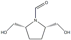 1-Pyrrolidinecarboxaldehyde, 2,5-bis(hydroxymethyl)-, (2R,5S)-rel- (9CI) 结构式