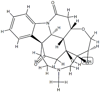 21α,22α-Epoxy-21,22-dihydro-14-hydroxy-19-methyl-16,19-secostrychnidine-10,16-dione 结构式