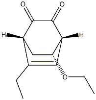 Bicyclo[2.2.2]oct-5-ene-2,3-dione, 7-ethoxy-5-ethyl-, (1R,4R,7R)-rel- (9CI) 结构式