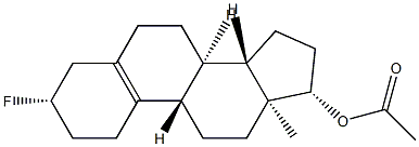 3β-Fluoroestr-5(10)-en-17β-ol acetate 结构式