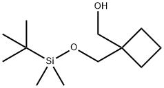 1-[[[(1,1-二甲基乙基)二甲基甲硅烷基]氧基]甲基]环丁烷甲醇 结构式