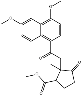 (13ξ)-3,6-Dimethoxy-11,14-dioxo-8,14-secoestra-1,3,5,7,9-pentene-17-carboxylic acid methyl ester 结构式