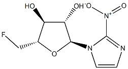 1-(5-DEOXY-5-FLUORO-Α-D-ARABINOFURANOSYL)-2-NITROIMIDAZOLE REFERENCE STANDARD FOR [18F]FAZA 结构式