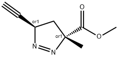 3H-Pyrazole-3-carboxylicacid,5-ethynyl-4,5-dihydro-3-methyl-,methylester,(3R,5R)-rel-(9CI) 结构式