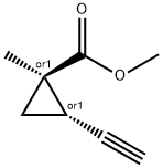 Cyclopropanecarboxylic acid, 2-ethynyl-1-methyl-, methyl ester, (1R,2S)-rel- (9CI) 结构式