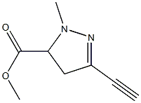 1H-Pyrazole-5-carboxylicacid,3-ethynyl-4,5-dihydro-5-methyl-,methylester(9CI) 结构式