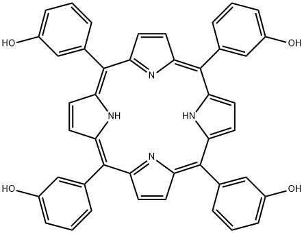5,10,15,20-四(3-羟基苯基)卟啉 结构式