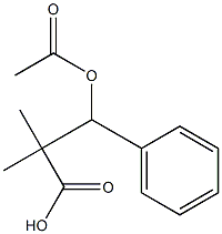Benzenepropanoic acid, -ba--(acetyloxy)--alpha-,-alpha--dimethyl- (9CI) 结构式