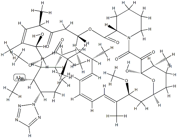 42-(2-四唑基)雷帕霉素 结构式