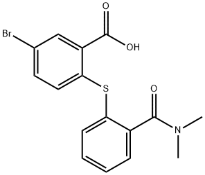 5-BROMO-2-[[2-[(DIMETHYLAMINO)CARBONYL]PHENYL]THIO] 结构式