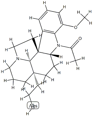 1-Acetyl-17-methoxyaspidospermidin-21-ol 结构式