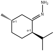 Cyclohexanone, 5-methyl-2-(1-methylethyl)-, hydrazone, (1E,2R,5S)-rel- (9CI) 结构式