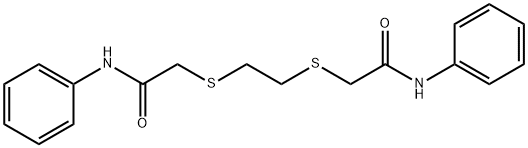 2,2-(ethane-1,2-diylbis(sulfanediyl))bis(N-phenylacetamide) 结构式