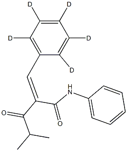 N-4-Phenyl α-Benzylidene-d5 IsobutyrylacetaMide 结构式