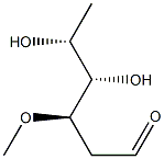 2,6-Dideoxy-3-O-methyl-D-lyxo-hexose 结构式