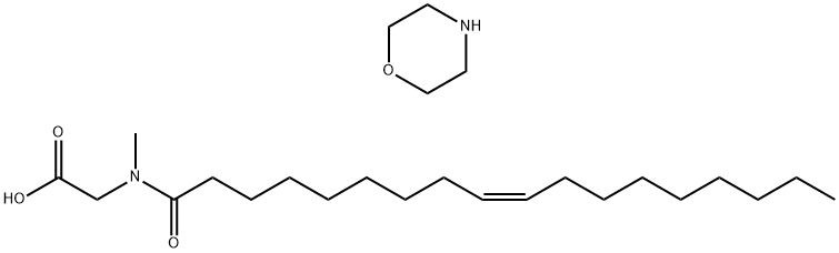 (Z)-N-METHYL-N-(1-OXO-9-OCTADECENYL)GLYCINE, COMPOUND WITH MORPHOLINE (1:1) 结构式