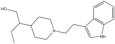 β-Ethyl-1-[2-(1H-indol-3-yl)ethyl]piperidine-4-ethanol 结构式