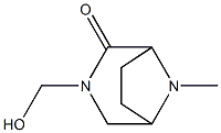 3,8-Diazabicyclo[3.2.1]octan-2-one,3-(hydroxymethyl)-8-methyl-(8CI) 结构式