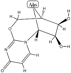 2,5'-Epoxy-2,3-didehydro-2-deoxo-5'-deoxyuridine 结构式