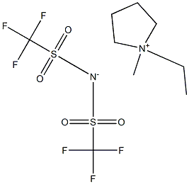 N-甲基,丙基吡咯烷双三氟甲磺酰亚胺盐 结构式