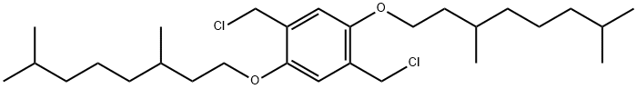 1,4-二(氯甲基)-2,5-二[(3,7-二甲基辛基)氧基]苯 结构式