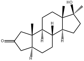 17β-Hydroxy-17α-methyl-A-nor-5α-androstan-2-one 结构式
