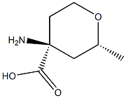 2H-Pyran-4-carboxylicacid,4-aminotetrahydro-2-methyl-,(2R,4S)-rel-(9CI) 结构式