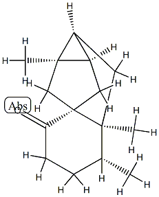 (1S)-1aβ,2,4,5,6,6a,7,7aβ-Octahydro-1,6β,6aβ-trimethyl-1α,2aα-methano-2aH-cyclopropa[b]naphthalen-3(1H)-one 结构式