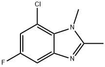 1H-Benzimidazole,7-chloro-5-fluoro-1,2-dimethyl-(9CI) 结构式