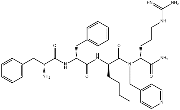 CR665 (H-D-Phe-D-Phe-D-Nle-D-Arg-NH-4-Picolyl) 结构式