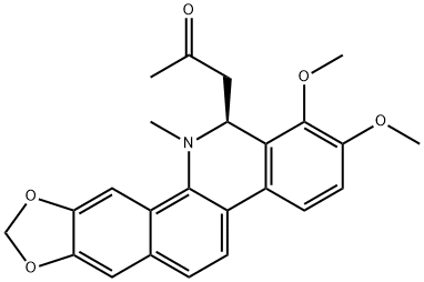6-乙酰甲基白屈菜红碱 结构式