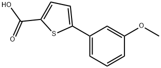 5-(3-甲氧基苯基)噻吩-2-羧酸 结构式