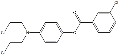 p-[Bis(2-chloroethyl)amino]phenyl=m-chlorobenzoate 结构式