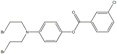 p-[Bis(2-bromoethyl)amino]phenyl=m-chlorobenzoate 结构式
