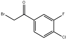 Α-溴代-3-氟-4-氯苯乙酮 结构式