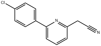 2-(6-(4-氯苯基)吡啶-2-基)乙腈 结构式