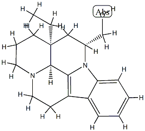 (3α,14α,16α)-14,15-Dihydroeburnamenine-14-methanol 结构式