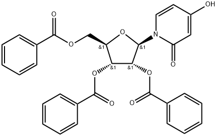 4-羟基-1-(2,3,5-三-O-苯甲酰基-BETA-D-呋喃核糖基)-2(1H)-吡啶酮 结构式