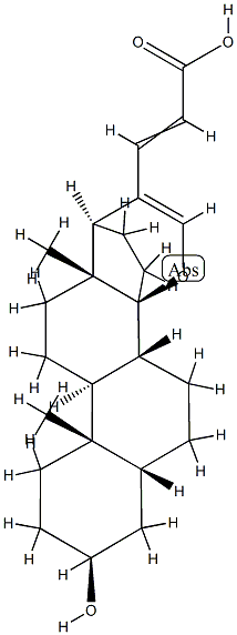 14β,21-Epoxy-3β-hydroxy-5β-chola-20,22-dien-24-oic acid 结构式