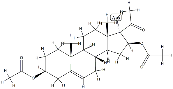 3β,16β-Bis(acetyloxy)-17-hydroxypregn-5-en-20-one 结构式