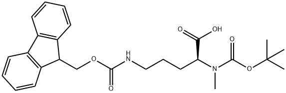 BOC-N-ME-ORN(FMOC)-OH 结构式