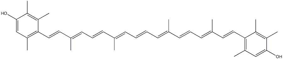 φ,φ-Carotene-3,3'-diol 结构式