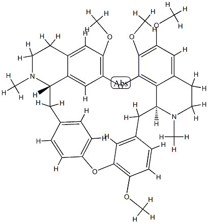 REL-(11S,31S)-16,36,37,54-四甲氧基-12,32-二甲基-11,12,13,14,31,32,33,34-八氢-2,6-二氧杂-1(7,1),3(8,1)-二异喹啉并-5(1,3),7(1,4)-二苯并环辛烷 结构式