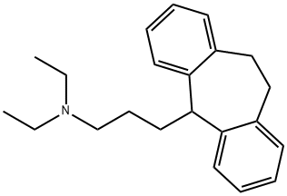 N,N-Diethyl-10,11-dihydro-5H-dibenzo[a,d]cycloheptene-5-(1-propanamine) 结构式