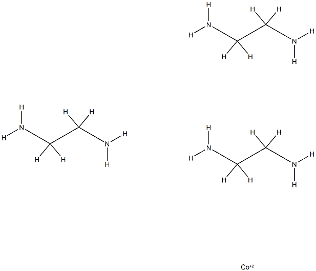 cobalt(II) tris(ethylenediamine) 结构式